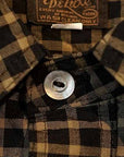 DELUXEWARE (デラックスウエア)　長袖シャツ　LV-24　"THROUGH GINGHAM CHECK"　ブラック×イエロー