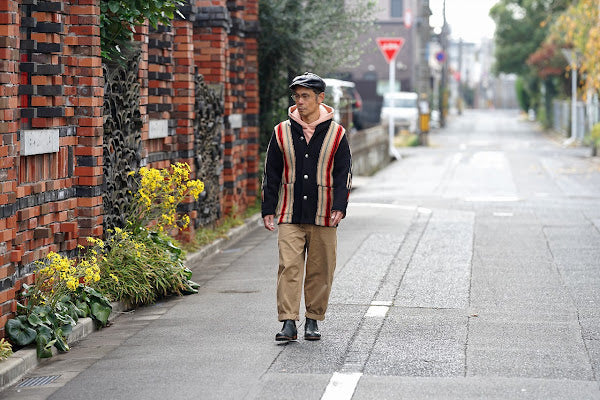 Dapper's (ダッパーズ)　レザーキャスケット　1669　"40’s Style Classic Horsehide Leather Casquette"　R.ブラック (ブラウンベース)