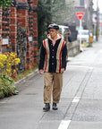 Dapper's (ダッパーズ)　レザーキャスケット　1669　"40’s Style Classic Horsehide Leather Casquette"　R.ブラック (ブラウンベース)