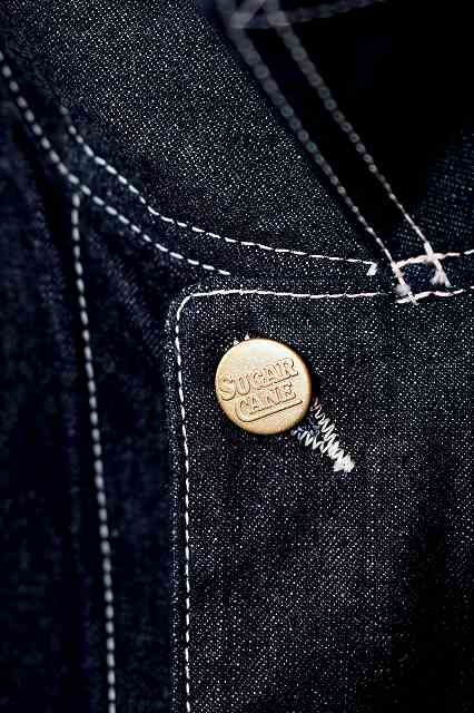 SUGAR CANE (シュガーケーン)　11oz.ブルーデニム・ワークコート　SC15449　"1920's CARTOON WORK COAT"　インディゴデニム・ワンウォッシュ