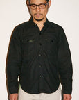 SUGAR CANE (シュガーケーン)×MISTER FREEDOM (ミスターフリーダム)　長袖ワークシャツ　SC27952　"NIXON SHIRT"　ブラック・ワンウォッシュ