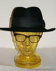Dapper's (ダッパーズ)　クラシカルワイドブリムハット　1221　"Classic Rabbit Fur Hat"　ブラック