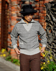 Dapper's(ダッパーズ)　ハーフジップスウェット　1660　"Classical Two Way Neck Half Zip Sweat Special Sewing Model"　ヘザーグレー