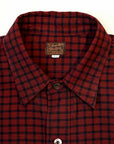 DELUXEWARE (デラックスウエア)　長袖シャツ　LV-24　"THROUGH GINGHAM CHECK"　レッド×ネイビー