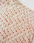 ADJUSTABLE COSTUME (アジャスタブルコスチューム)　半袖オープンカラーシャツ　AS-121　"COTTON DOBBY STRIPE S/S OPEN SHIRT"　ベージュ