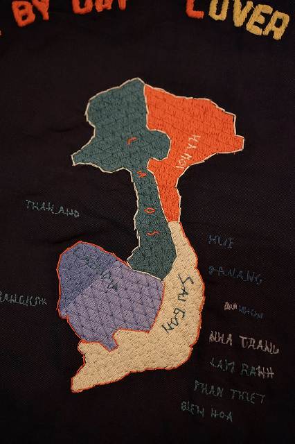 TAILOR TOYO (テーラー東洋)　コットンレーヨン・ベトナムジャケット　TT15395　"VIETNAM MAP (AGING MODEL)"　ブラック