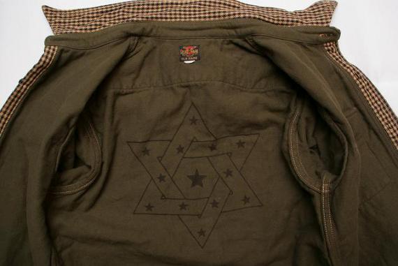 DELUXEWARE (デラックスウエア)　ネルシャツ　HV-27　"STAR OF DAVID"　イエロー