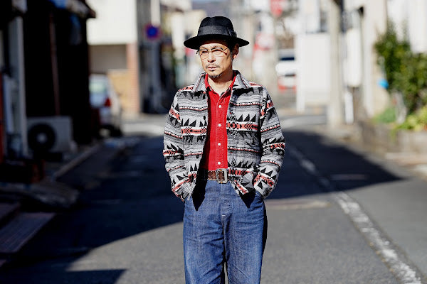 シュガーケーン×ミスターフリーダム　コーデュロイ・ウエスタンシャツ　SC28946　"MFSC "HOOPER" CORDUROY DUDE RANCHER"　レッド