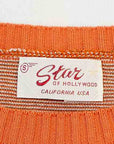 STAR OF HOLLYWOOD (スターオブハリウッド)　半袖ジャガードニット　SH90219　"BEACH GIRL"　オレンジ