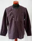 Dapper's (ダッパーズ)　リネン・プルオーバーシャツ　1623　"Round Placket Miners Pullover Shirts"　グレープ