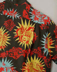 KEONI OF HAWAII (ケオニオブハワイ) by SUN SURF (サンサーフ)　半袖ハワイアンシャツ　SS38466　"GAUGUIN WOODCUT III"　ブラック