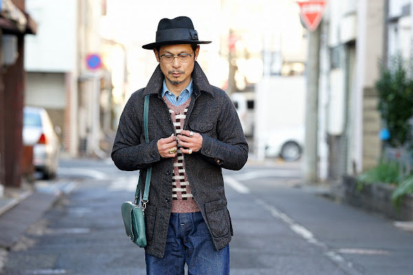 Dapper's (ダッパーズ)　ミニショルダーバッグ　1530　"Horsehide Leather Mini Shoulder Bag"　青碧ブルー