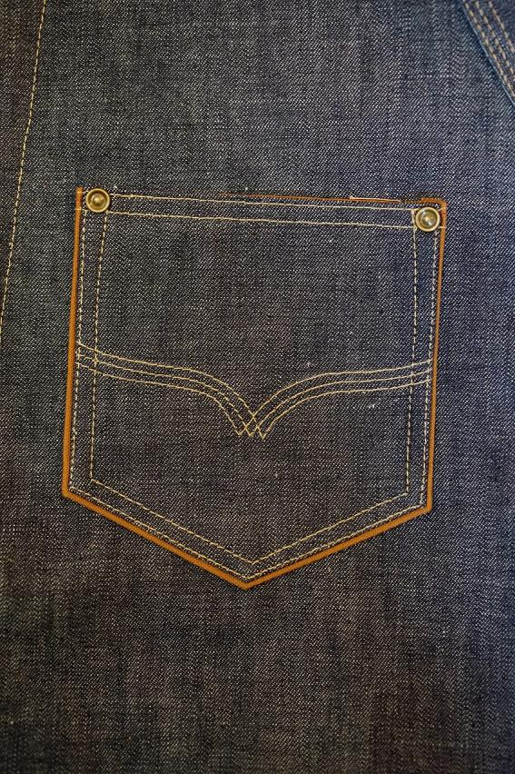 DELUXEWARE (デラックスウエア)　デニムシャツ　7640　"40S DENIM SHIRT"　インディゴ・ノンウォッシュ