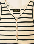 Dapper's (ダッパーズ)　Vヘンリー・タンクトップ　1245　"Classical V-Henley Tank Top"　オフホワイト/ネイビー