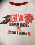 DELUXEWARE (デラックスウエア)　半袖Tシャツ　7002　"C.V.C."　ホワイト×レッド