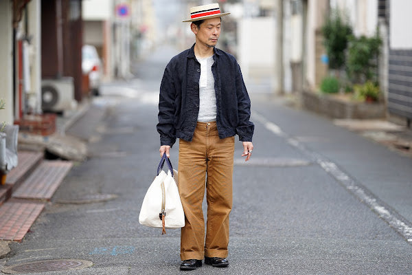 The 2 Monkeys (ザ・トゥーモンキーズ)　リネン・ワークジャケット　TM02454　"French Work Blouse (フレンチワークブラウス)"　ブルーブラック
