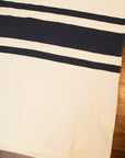 Dapper's (ダッパーズ)　ボーダーTシャツ　1247　"Three Lines Border Print Crewneck Tee"　クリーム/ネイビー