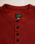 DALEE'S (ダリーズ)　6分袖ヘンリーネックTシャツ　"Rail Nit.B (レイルニット.B)"　...RAIL ROAD KNIT　フェルトレッド