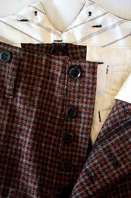 Dapper's (ダッパーズ)　ハイバックトラウザース　1600　"Classical Narrow Trousers Type Hi-Back"　ブリック/ブラック・クラシックチェック