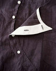 Dapper's (ダッパーズ)　リネン・プルオーバーシャツ　1623　"Round Placket Miners Pullover Shirts"　グレープ