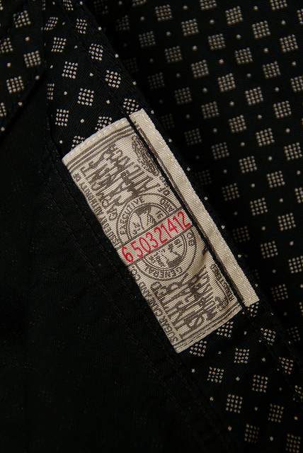 SUGAR CANE (シュガーケーン)　長袖ワークシャツ　SC28282　"4oz. SATEEN PRINT WORK SHIRT"　ブラック