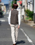 Dapper's (ダッパーズ)　レザーキャスケット　1515　"40’s Style Classic Horsehide Leather Casquette"　ブラウン
