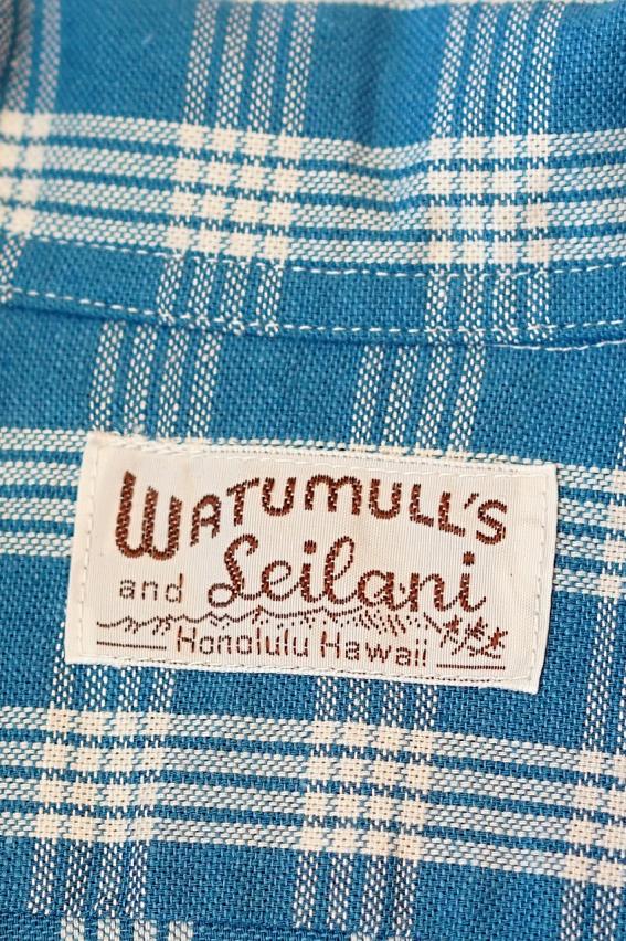 SUN SURF Special Edition (サンサーフ・スペシャルエディション)　半袖パラカシャツ　SS39127　"WATUMULL'S PALAKA CHECK SHIRT"　ブルー
