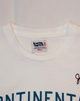 Pherrow's (フェローズ)　7分袖フットボールTシャツ　22S-PBUT1　"CONTINENTAL GAS CO."　ホワイト×イエロー