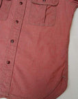 DELUXEWARE (デラックスウエア)　半袖ワークシャツ　RDDX-02S　"RED CHAMBRAY"　レッド