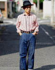 WARE HOUSE (ウエアハウス)　長袖プルオーバーシャツ　3050　"1900'S COLORED BODIES SHIRTS (ROUND COLLAR)"　レッド