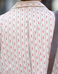 ADJUSTABLE COSTUME (アジャスタブルコスチューム)　半袖オープンカラーシャツ　AS-121　"COTTON DOBBY STRIPE S/S OPEN SHIRT"　ベージュ