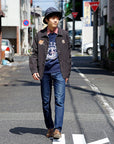 JELADO (ジェラード)　長袖ワークシャツ　JP51104　"Railroader Shirts (レイルローダーシャツ)"　レッド