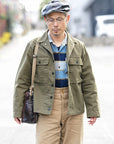 Dapper's (ダッパーズ)　レザーキャスケット　1669　"40’s Style Classic Horsehide Leather Casquette"　R.ブラック (ブラウンベース)