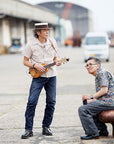 ADJUSTABLE COSTUME (アジャスタブルコスチューム)　半袖オープンカラーシャツ　AS-137　"BEST OF MORRIS IRIS PRINT OPEN SHIRT"　ブルー