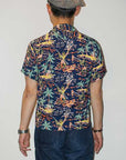 SUN SURF (サンサーフ)　半袖ハワイアンシャツ　SS38316　"TORCH FISHERMAN"　ブラック