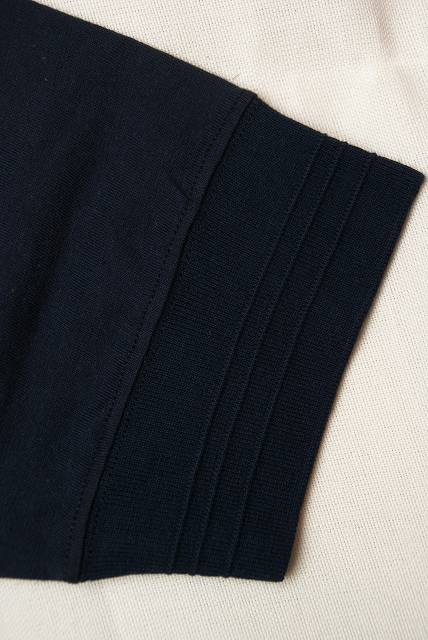 Dapper's (ダッパーズ)　ヘンリーネック・半袖Tシャツ　1324　"Random Henley Work Rib Tee"　ネイビー