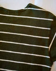 WARE HOUSE (ウエアハウス)　長袖ボーダーTシャツ　4088　グリーン×オフ