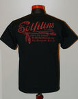 DELUXEWARE (デラックスウエア)　半袖Tシャツ　SDL-2002　"SOLFILINE"　ブラック