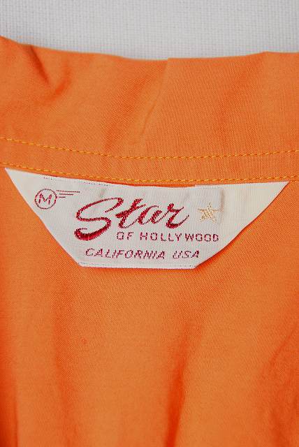 STAR OF HOLLYWOOD (スターオブハリウッド)　半袖オープンシャツ　SH38392　"SEA VOYAGE"　オレンジ