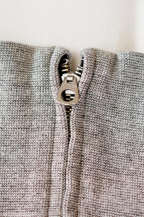 Dapper's(ダッパーズ)　ハーフジップスウェット　1660　"Classical Two Way Neck Half Zip Sweat Special Sewing Model"　ヘザーグレー