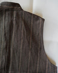 Dapper's (ダッパーズ)　クラシカルベスト　1614　"Classical Stand Collar Vest"　ブラウン・コバートストライプ