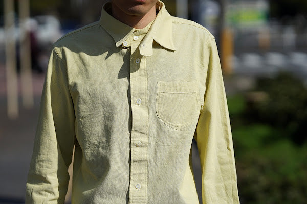 DALEE'S (ダリーズ)　長袖ドレスシャツ　"CALICO.C (キャラコ.C) with COLLER No.2"　クールイエロー