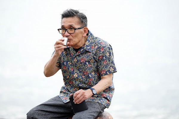 ADJUSTABLE COSTUME (アジャスタブルコスチューム)　半袖オープンカラーシャツ　AS-137　"BEST OF MORRIS IRIS PRINT OPEN SHIRT"　ブルー