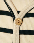 Dapper's (ダッパーズ)　Vヘンリー・タンクトップ　1245　"Classical V-Henley Tank Top"　オフホワイト/ネイビー