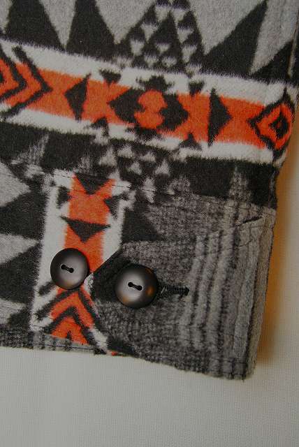 Dapper's (ダッパーズ)　ブランケットジャケット　1366　"Native Pattern Blanket A-1 Style Jacket"　ライトグレー/ブラック
