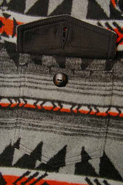 Dapper's (ダッパーズ)　ブランケットジャケット　1366　"Native Pattern Blanket A-1 Style Jacket"　ライトグレー/ブラック