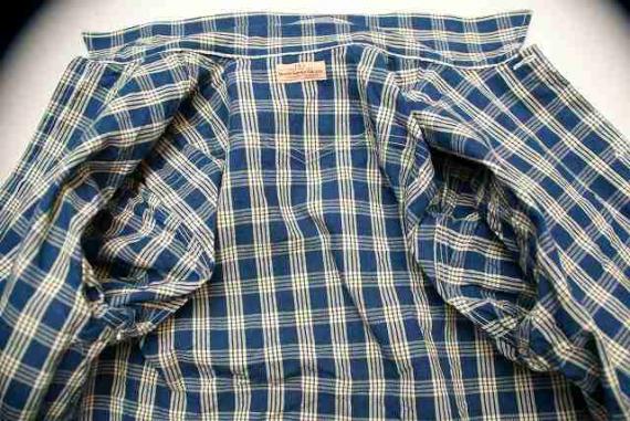 UNION SUPPLY (ユニオンサプライ)　パラカジャケット　US13487　"PALAKA CHECK SHIRT BLOUSE"　ネイビー・ワンウォッシュ