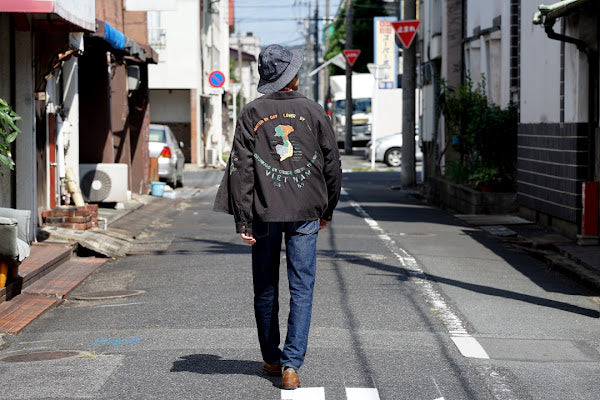 TAILOR TOYO (テーラー東洋)　コットンレーヨン・ベトナムジャケット　TT15395　"VIETNAM MAP (AGING MODEL)"　ブラック