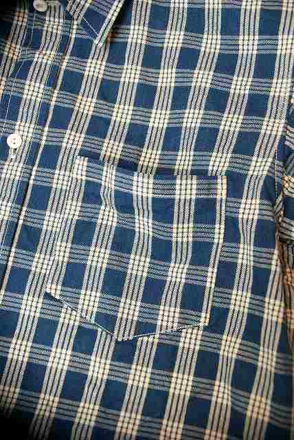 UNION SUPPLY (ユニオンサプライ)　パラカジャケット　US13487　"PALAKA CHECK SHIRT BLOUSE"　ネイビー・ワンウォッシュ