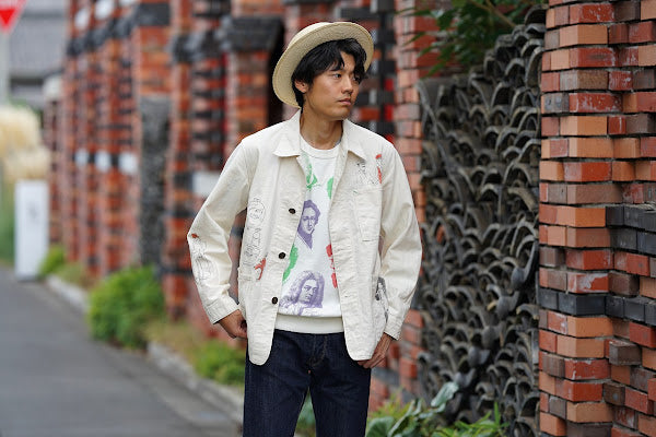 SUGAR CANE (シュガーケーン)　9oz.ツイル・ワークコート　SC15506　"1920's CARTOON WORK COAT"　ナチュラル・ワンウォッシュ